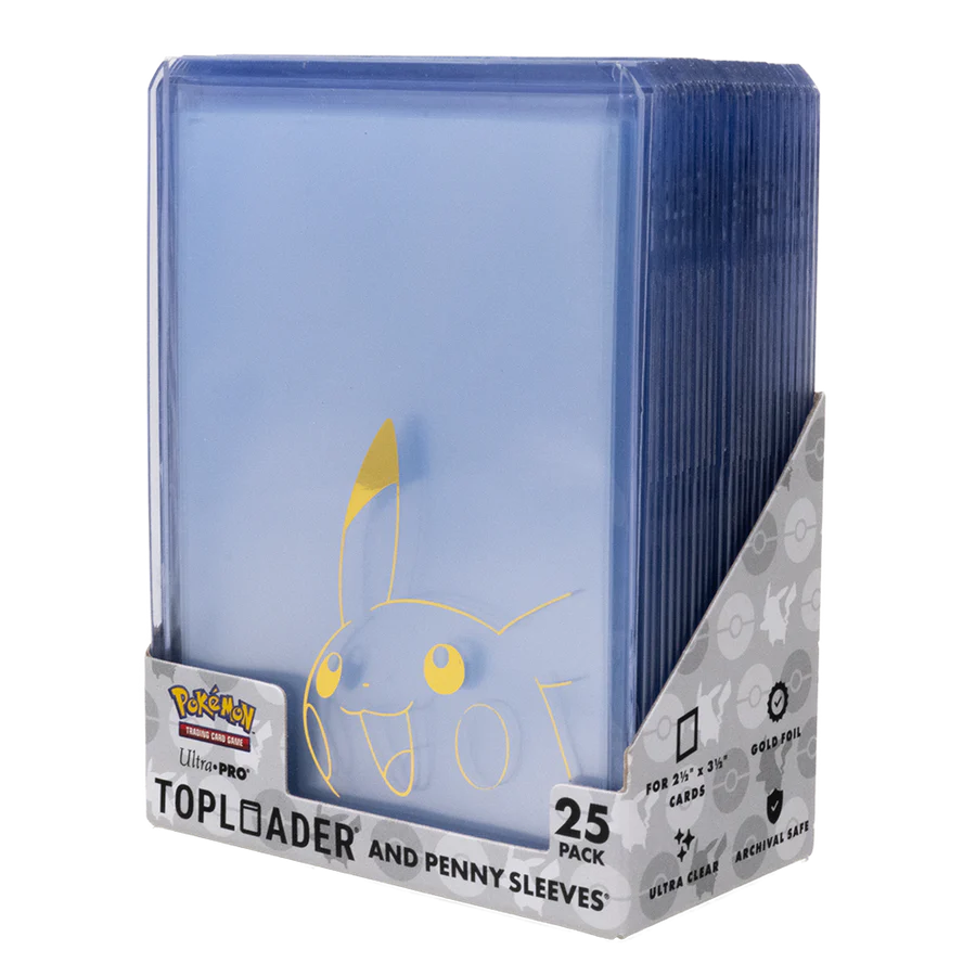 Ultra PRO - Pikachu Toploader and Penny Sleeves Combo Pack for the Pokémon Trading Card Game (25 Pack)