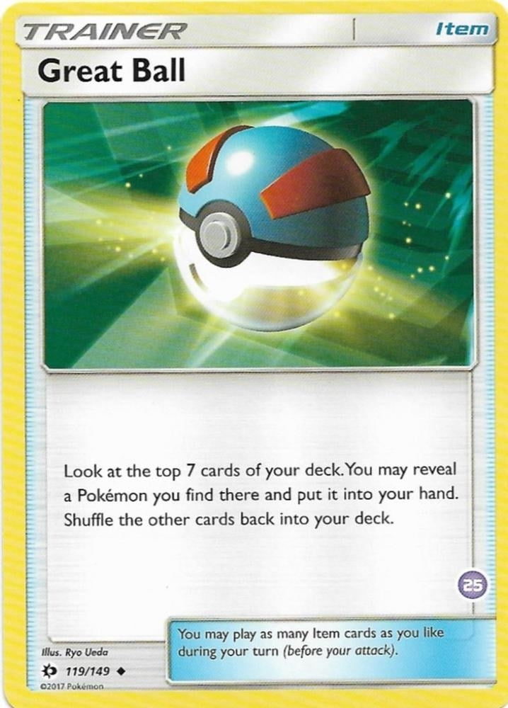 Image for Great Ball (25) (Alolan Sandslash Half-Deck) (119/149) (SM Trainer Kit: Alolan Sandslash & Alolan Ninetales) (SMK2) - Pokemon