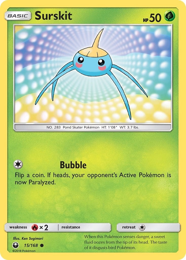 Image for Surskit (15/168) (SM - Celestial Storm) (CES) - Pokemon