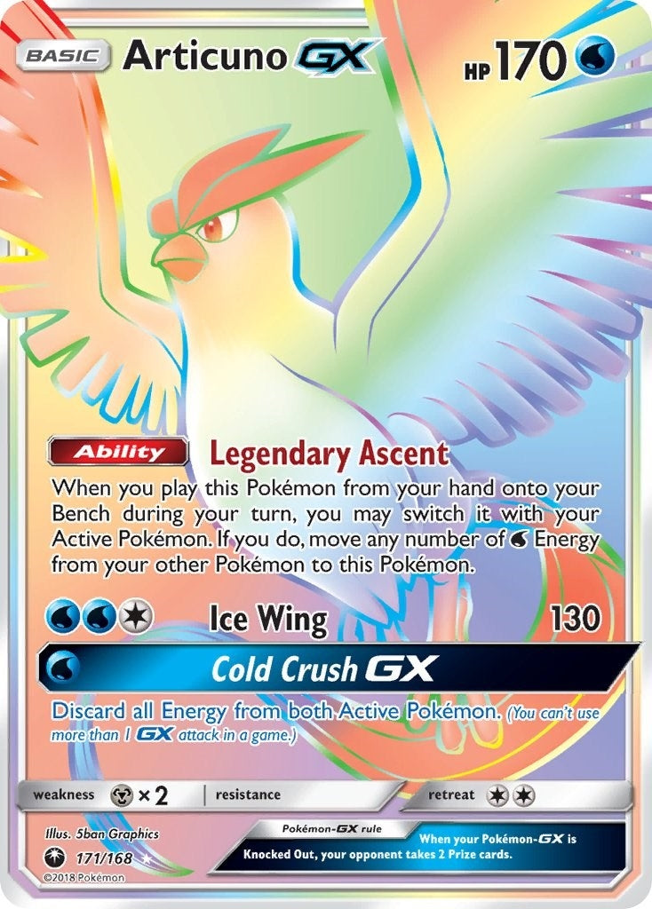 Image for Articuno GX (Secret) (171/168) (SM - Celestial Storm) (CES) - Pokemon