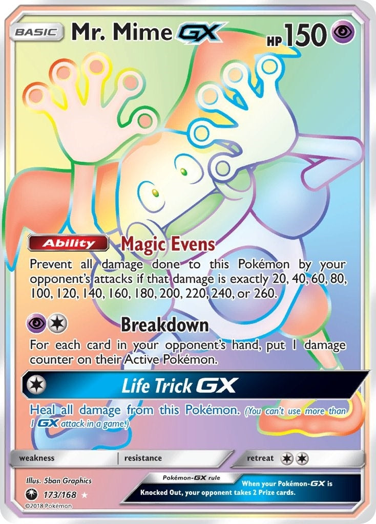 Image for Mr. Mime GX (Secret) (173/168) (SM - Celestial Storm) (CES) - Pokemon