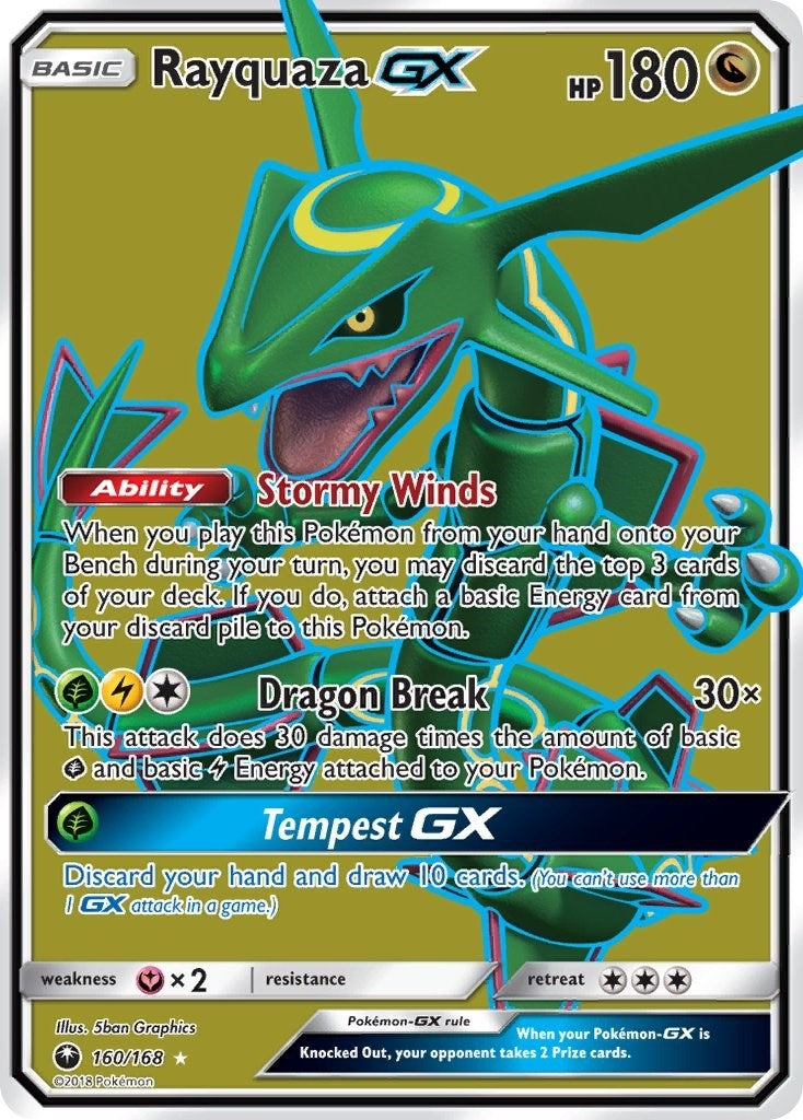 Image for Rayquaza GX (Full Art) (160/168) (SM - Celestial Storm) (CES) - Pokemon