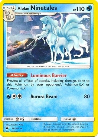 Image for Alolan Ninetales - 28/147 (Cracked Ice Holo) (028/147) (Deck Exclusives) (PR) - Pokemon