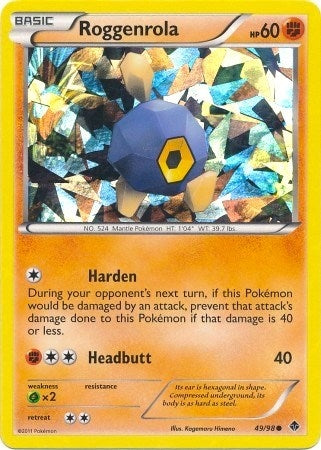 Image for Roggenrola - 49/98 (Cracked Ice Holo) (049/098) (Blister Exclusives) - Pokemon