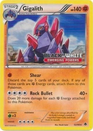 Image for Gigalith - 53/98 (Prerelease) (53/98) (Black and White Promos) (PR) - Pokemon