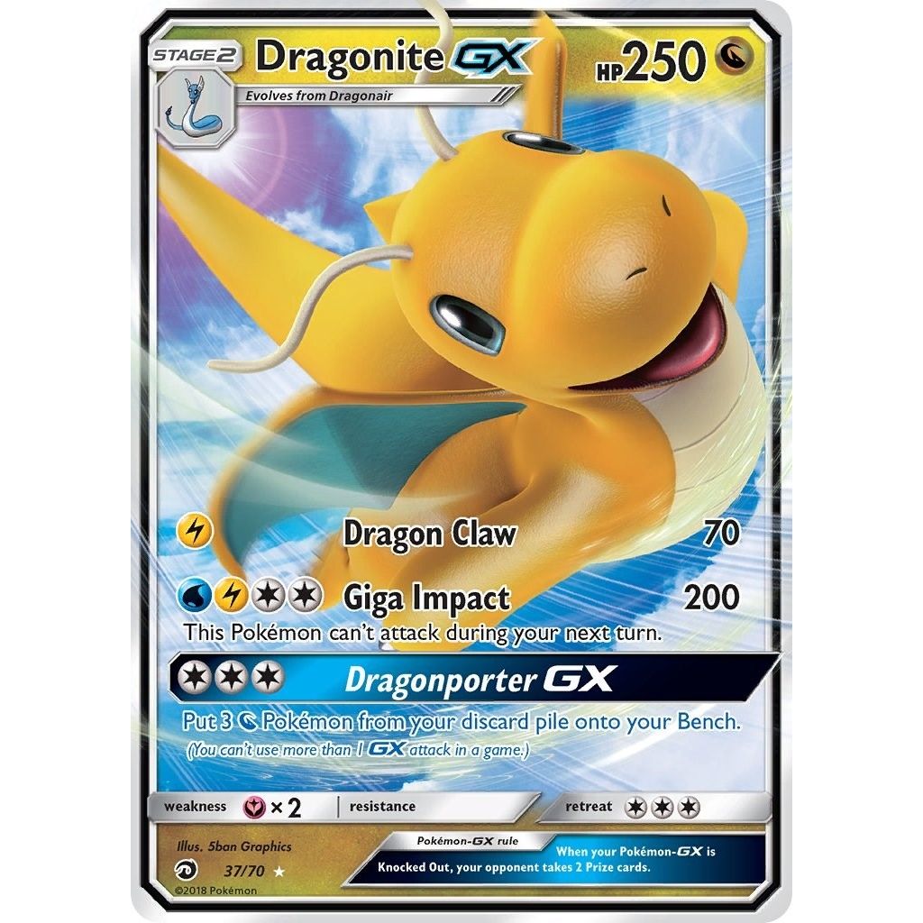 Image for Dragonite GX (37/70) (Dragon Majesty) - Pokemon