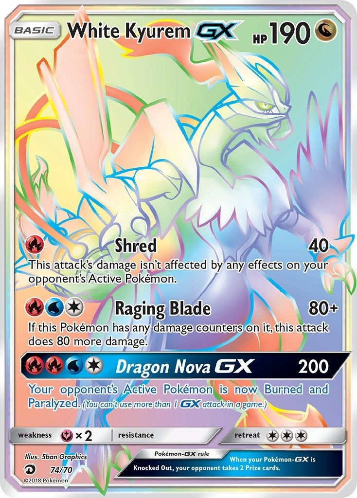 Image for White Kyurem GX (Secret) (74/70) (Dragon Majesty) (DRM) - Pokemon