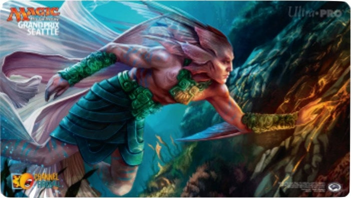 Image for Magic Grand Prix 2018 Playmat: Seattle Legacy - Silvergill Adept - Playmats