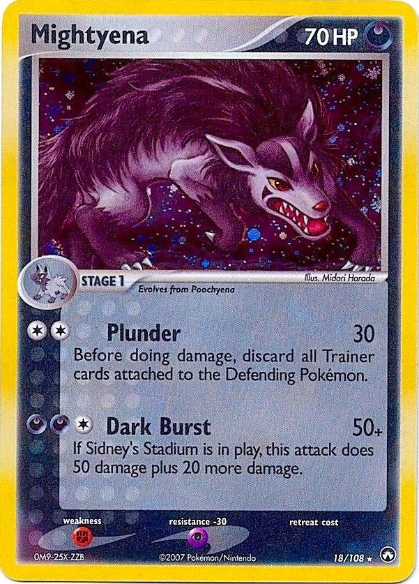 Image for Mightyena - 18/108 (Cosmos Holo) (018/108) (Deck Exclusives) (PR) - Pokemon