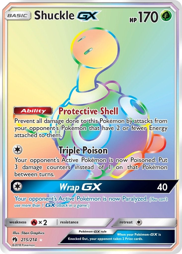 Image for Shuckle GX (Secret) (215/214) (SM - Lost Thunder) (SM8) - Pokemon