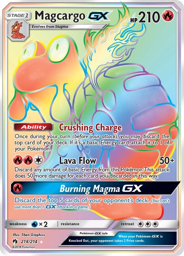 Image for Magcargo GX (Secret) (218/214) (SM - Lost Thunder) (SM8) - Pokemon