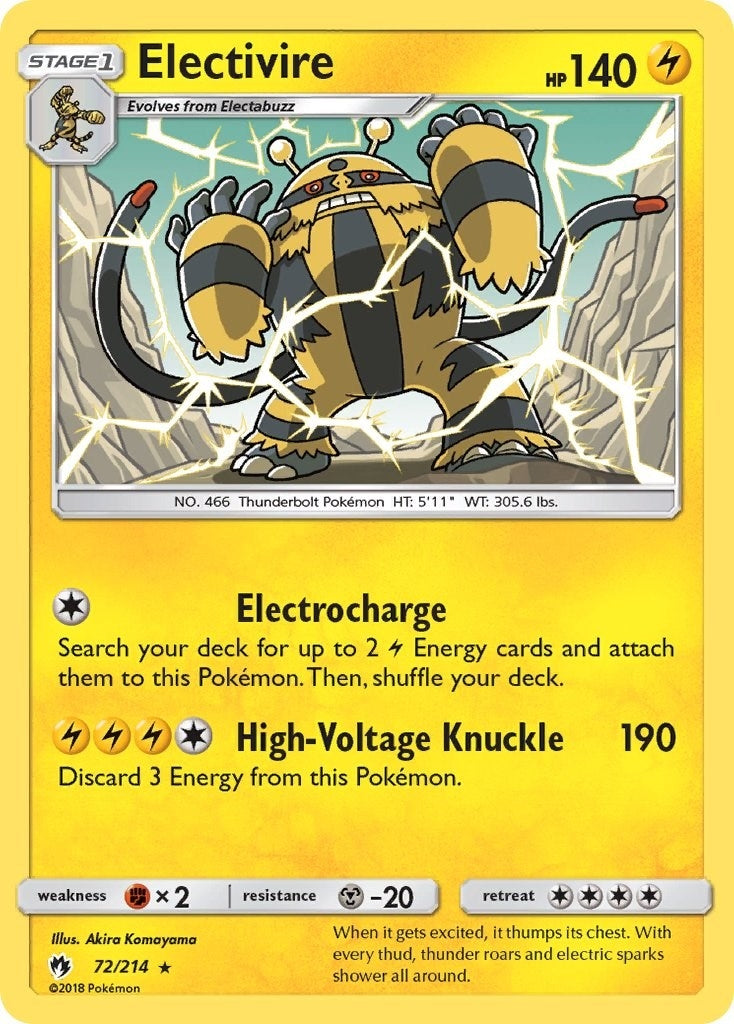 Image for Electivire (72/214) (SM - Lost Thunder) (SM8) - Pokemon