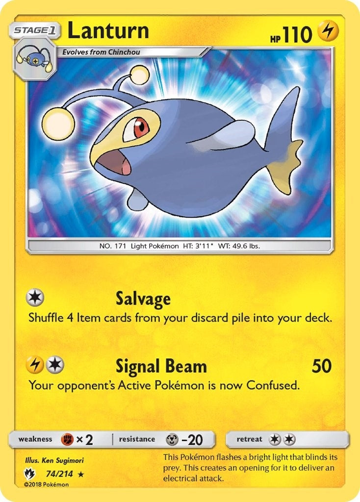 Image for Lanturn (74/214) (SM - Lost Thunder) (SM8) - Pokemon