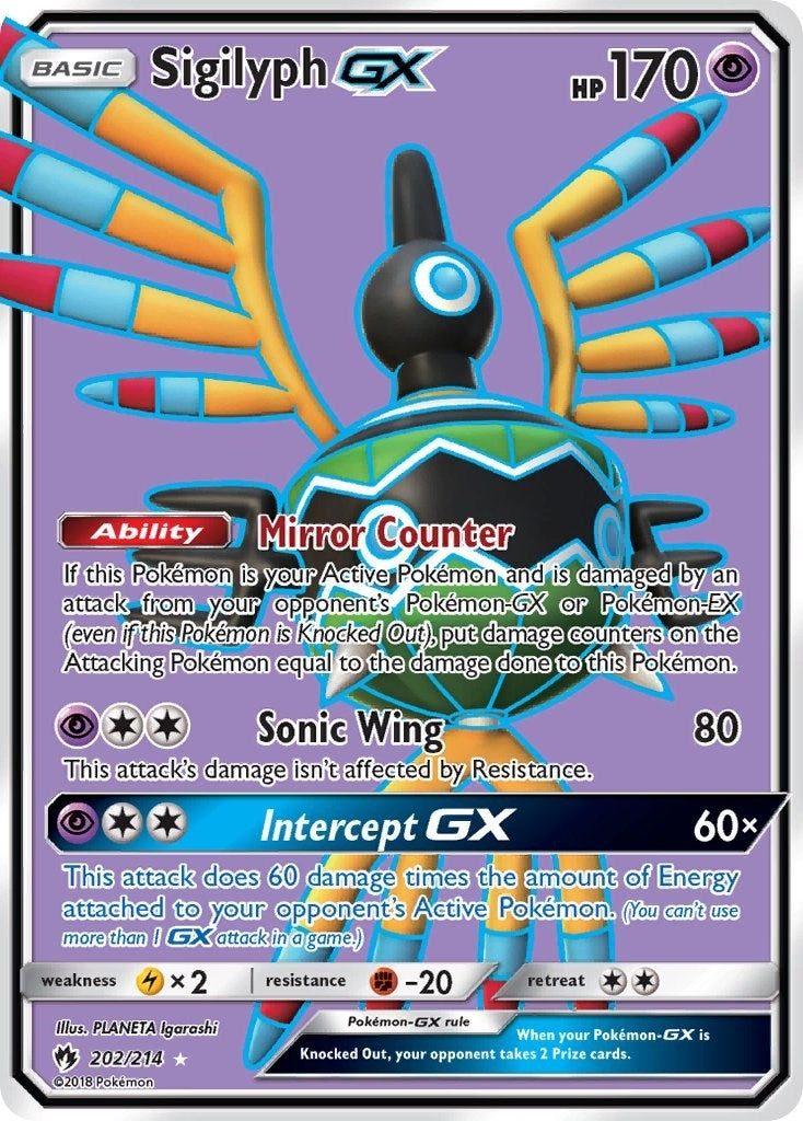 Image for Sigilyph GX (Full Art) (202/214) (SM - Lost Thunder) (SM8) - Pokemon