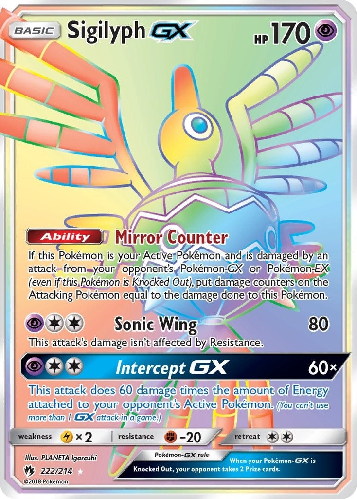 Image for Sigilyph GX (Secret) (222/214) (SM - Lost Thunder) (SM8) - Pokemon
