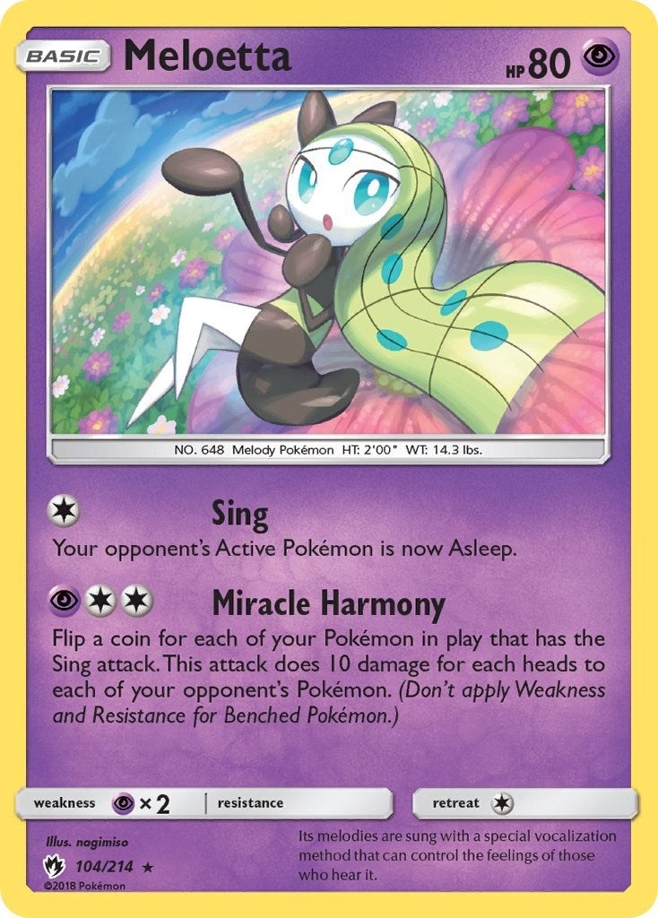 Image for Meloetta (104/214) (SM - Lost Thunder) (SM8) - Pokemon