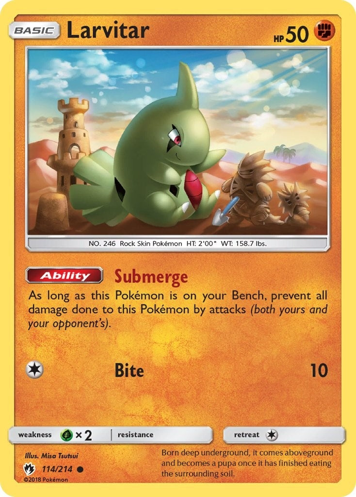 Image for Larvitar (114) (114/214) (SM - Lost Thunder) (SM8) - Pokemon
