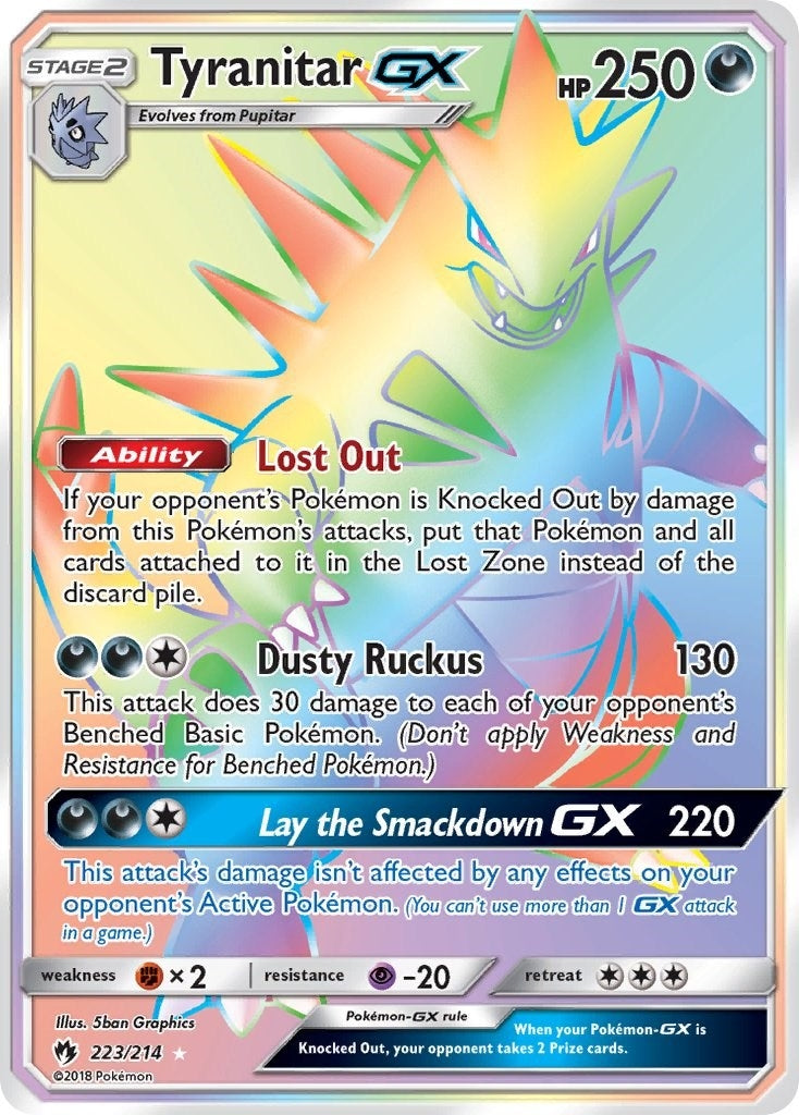 Image for Tyranitar GX (Secret) (223/214) (SM - Lost Thunder) (SM8) - Pokemon