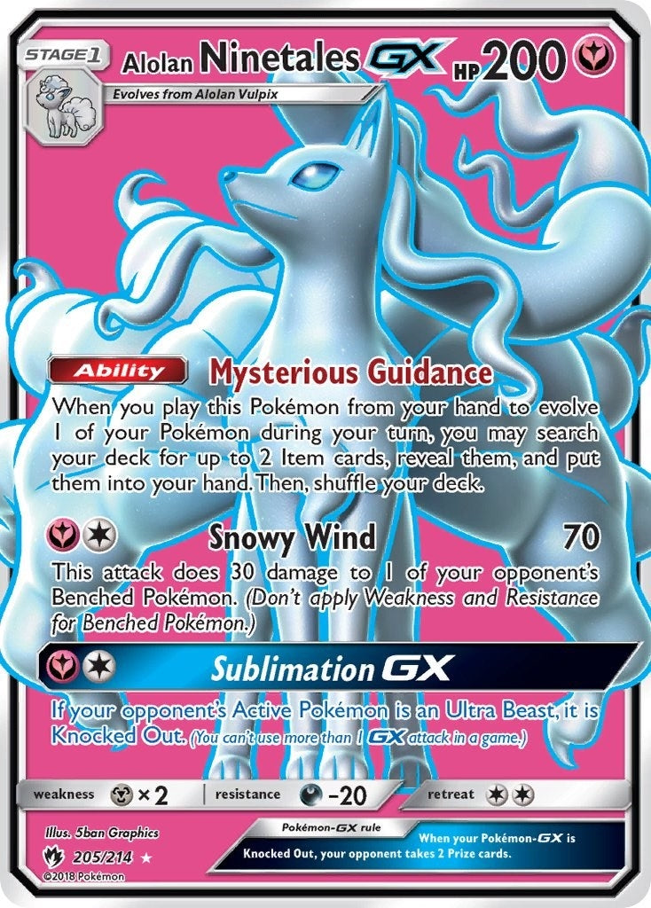 Image for Alolan Ninetales GX (Full Art) (205/214) (SM - Lost Thunder) (SM8) - Pokemon