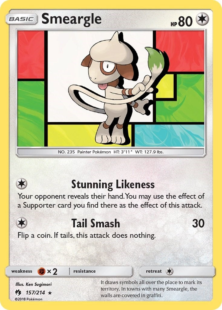 Image for Smeargle (157/214) (SM - Lost Thunder) (SM8) - Pokemon