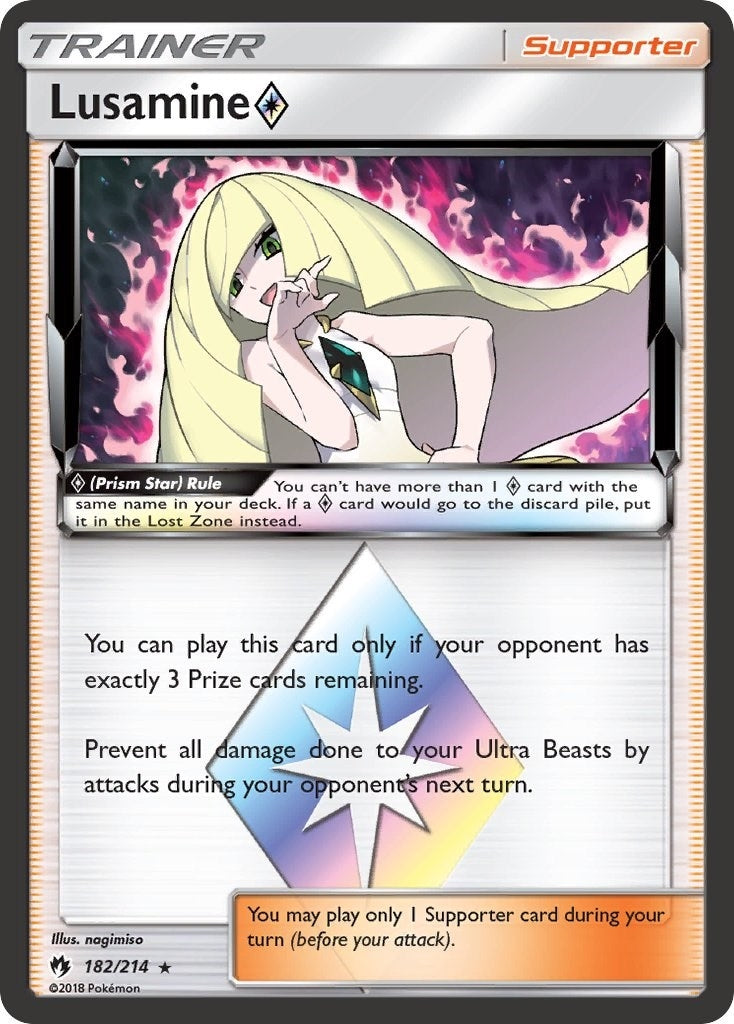 Image for Lusamine Prism Star (182/214) (SM - Lost Thunder) (SM8) - Pokemon