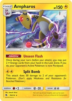 Image for Ampharos - 78/214 (SM Lost Thunder) (078/214) (Deck Exclusives) (PR) - Pokemon