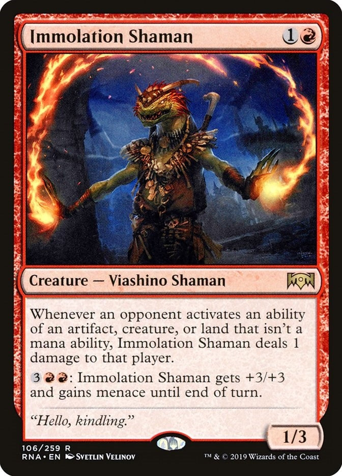 Immolation Shaman (106) (Ravnica Allegiance)