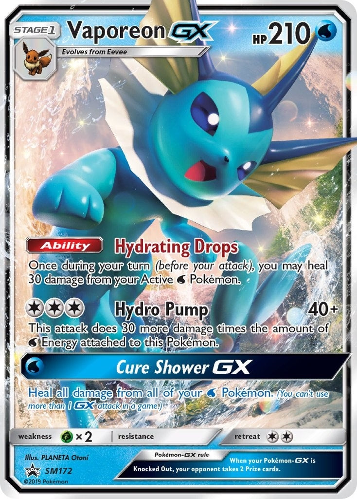 Image for Vaporeon GX - SM172 (SM172) (SM Promos) (SMP) - Pokemon