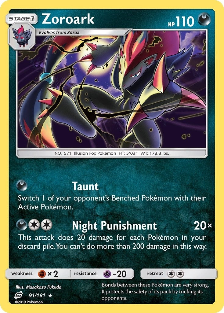 Image for Zoroark (91/181) (SM - Team Up) (SM9) - Pokemon