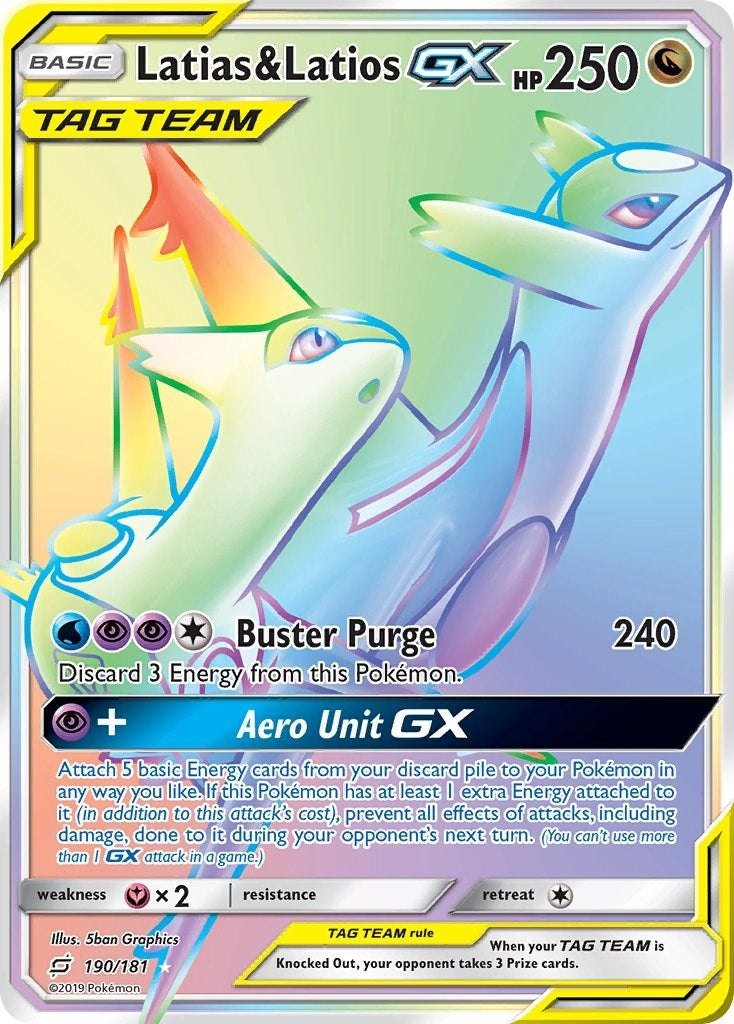 Image for Latias & Latios GX (Secret) (190/181) (SM - Team Up) (SM9) - Pokemon