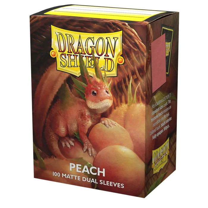 Dragon Shield - Standard 'Peach' DUAL Matte Sleeves 100 pack - PokeBox USA