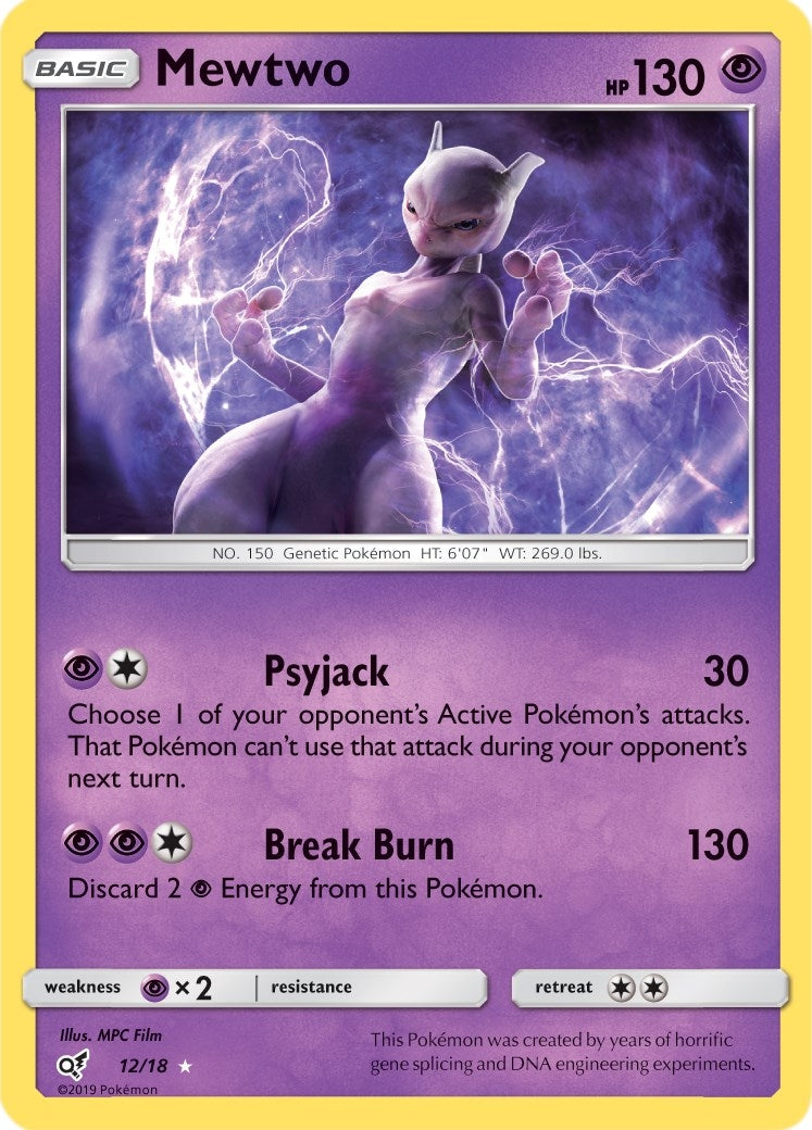 Image for Mewtwo (12/18) (Detective Pikachu) (DEP) - Pokemon