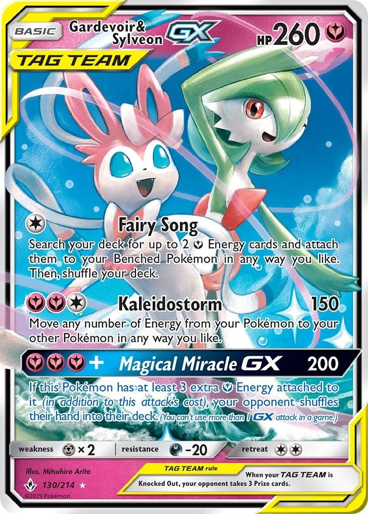 Image for Gardevoir & Sylveon GX (130/214) (SM - Unbroken Bonds) (SM10) - Pokemon