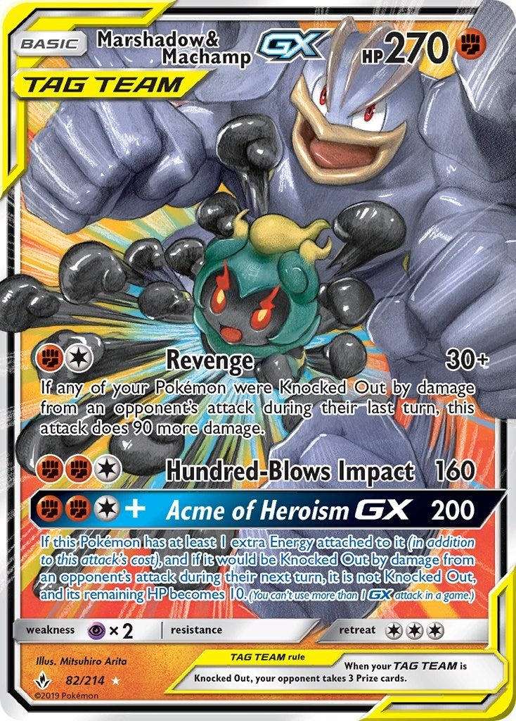 Image for Marshadow & Machamp GX (82/214) (SM - Unbroken Bonds) (SM10) - Pokemon