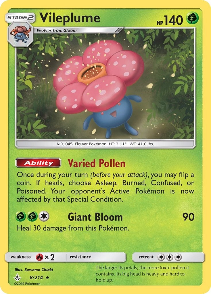 Image for Vileplume (8/214) (SM - Unbroken Bonds) (SM10) - Pokemon