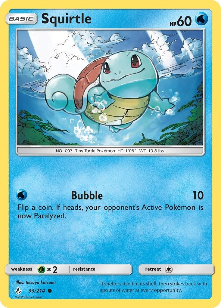 Image for Squirtle (33/214) (SM - Unbroken Bonds) (SM10) - Pokemon