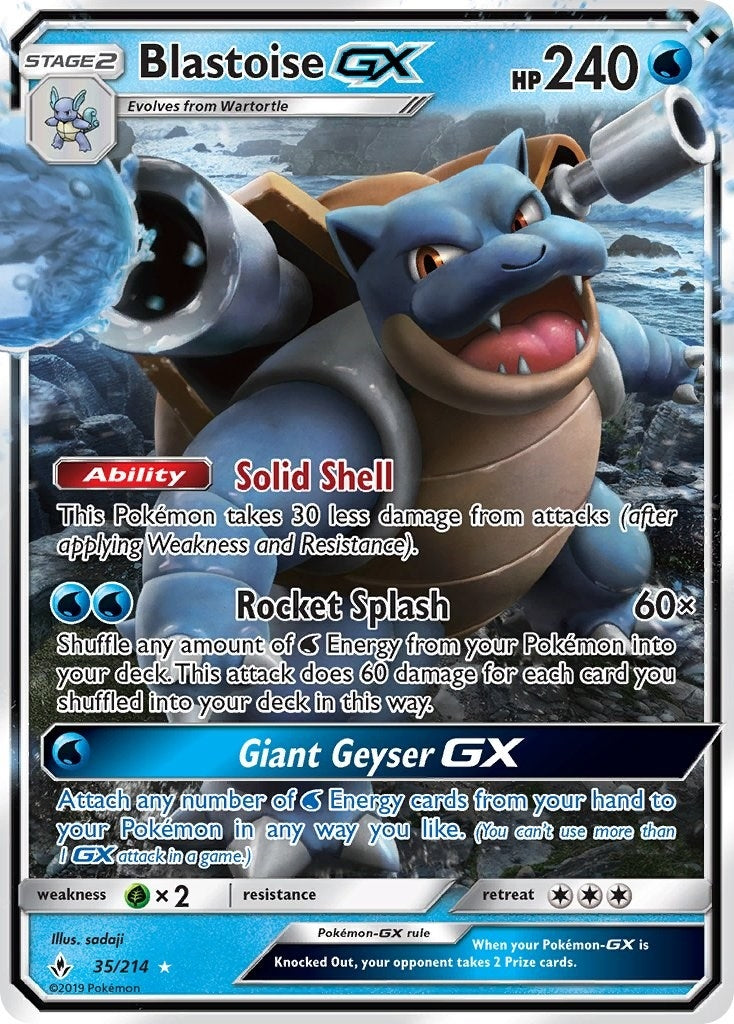 Image for Blastoise GX (35/214) (SM - Unbroken Bonds) (SM10) - Pokemon