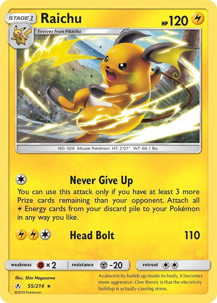 Image for Raichu (55/214) (SM - Unbroken Bonds) (SM10) - Pokemon