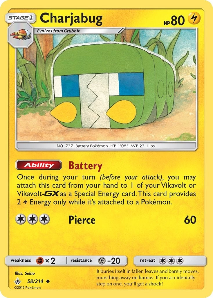 Image for Charjabug (58/214) (SM - Unbroken Bonds) (SM10) - Pokemon