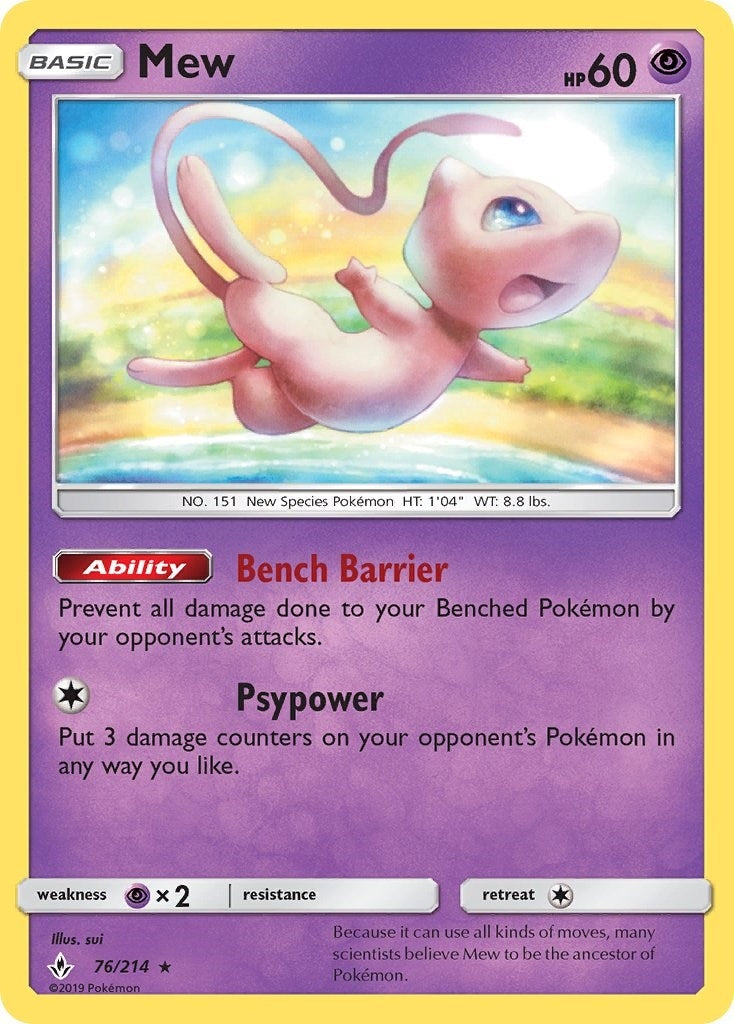 Image for Mew (76/214) (SM - Unbroken Bonds) (SM10) - Pokemon