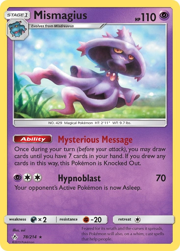 Image for Mismagius (78/214) (SM - Unbroken Bonds) (SM10) - Pokemon