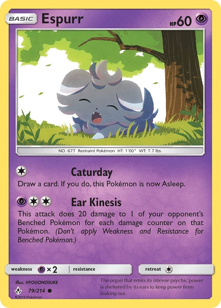 Image for Espurr (79/214) (SM - Unbroken Bonds) (SM10) - Pokemon