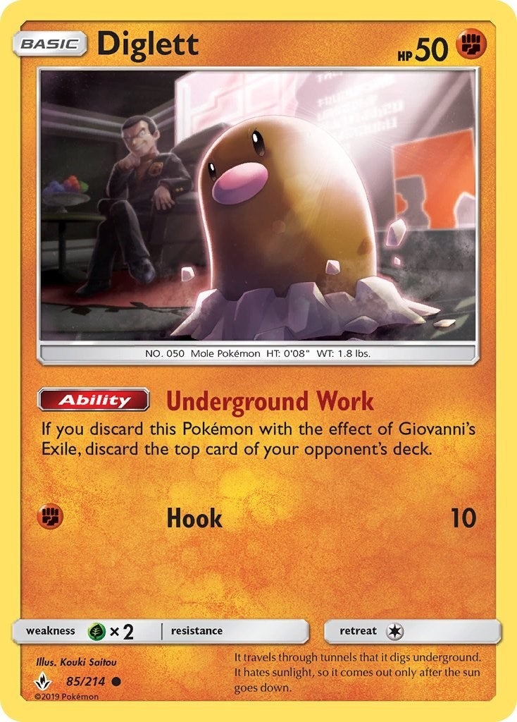 Image for Diglett (85/214) (SM - Unbroken Bonds) (SM10) - Pokemon