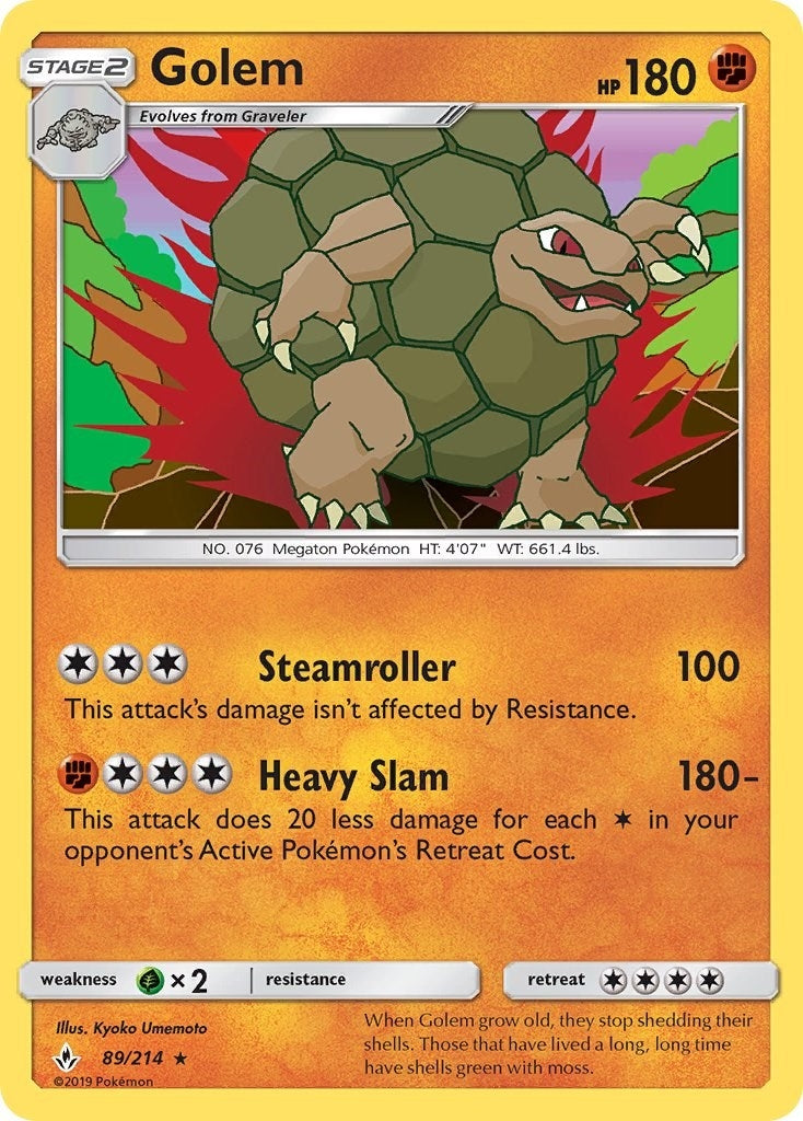 Image for Golem (89/214) (SM - Unbroken Bonds) (SM10) - Pokemon