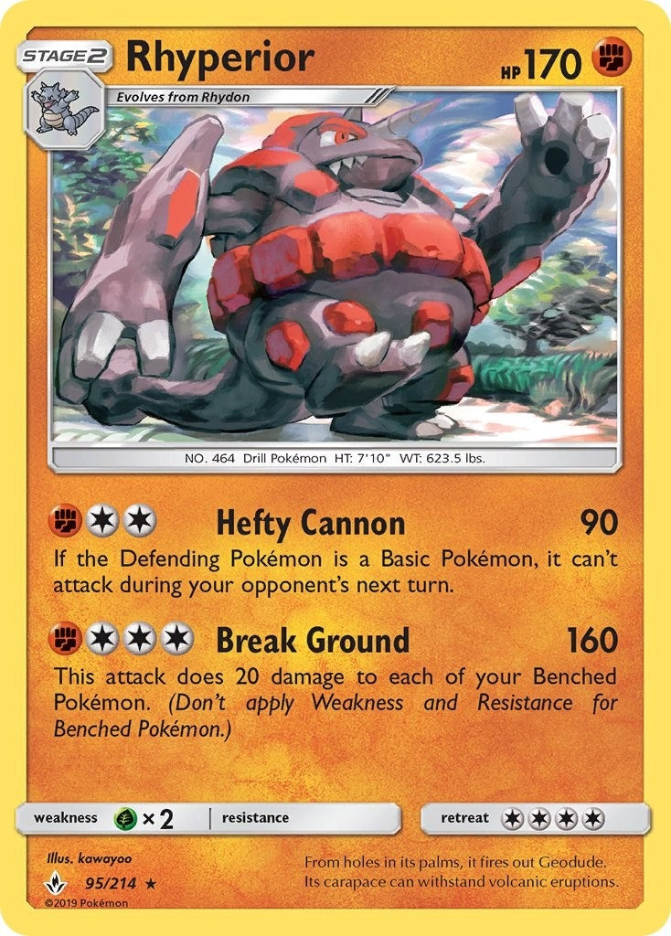 Image for Rhyperior (95/214) (SM - Unbroken Bonds) (SM10) - Pokemon