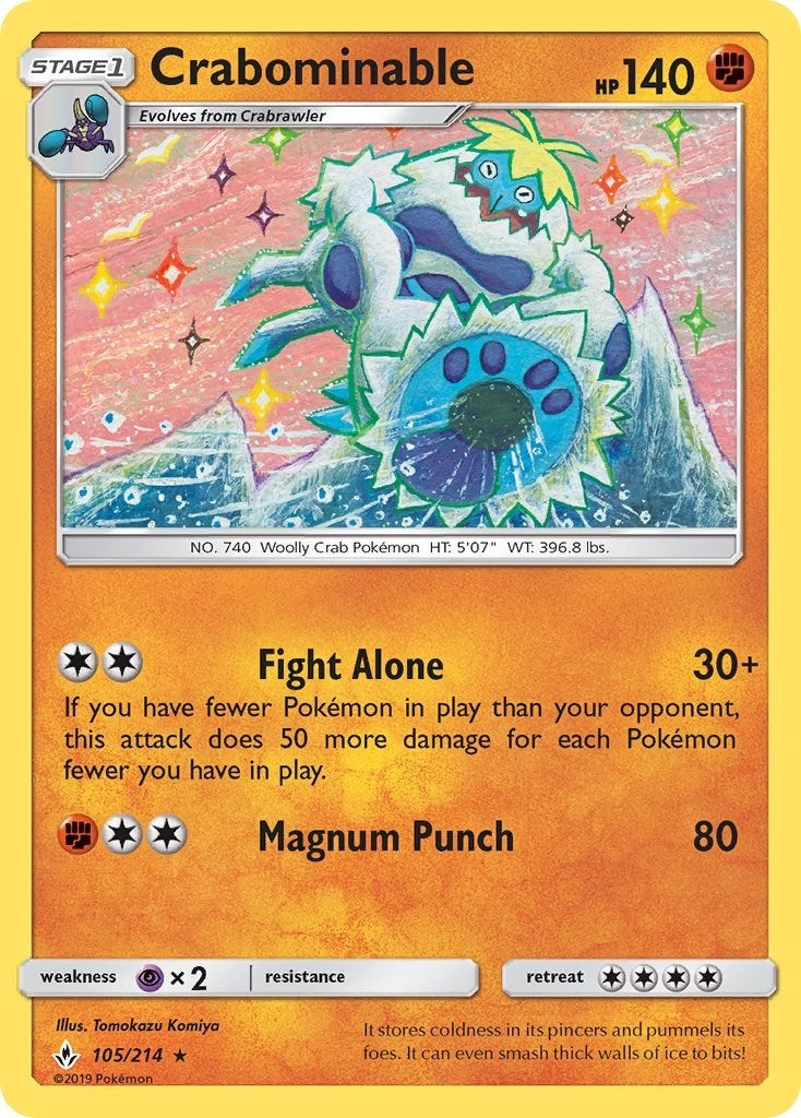 Image for Crabominable (105/214) (SM - Unbroken Bonds) (SM10) - Pokemon
