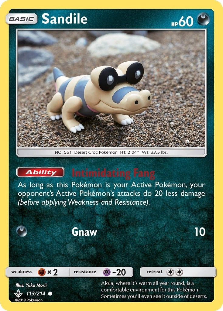 Image for Sandile (113) (113/214) (SM - Unbroken Bonds) (SM10) - Pokemon