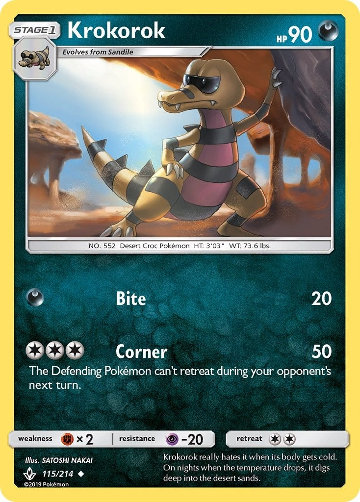 Image for Krokorok (115/214) (SM - Unbroken Bonds) (SM10) - Pokemon