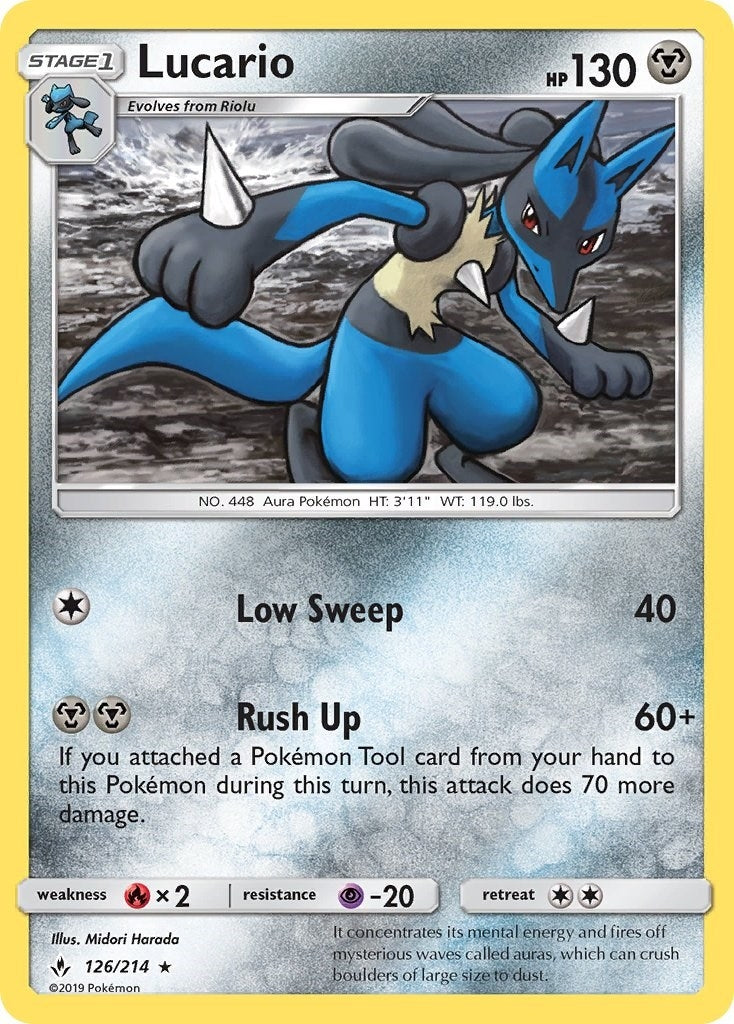 Image for Lucario (126/214) (SM - Unbroken Bonds) (SM10) - Pokemon