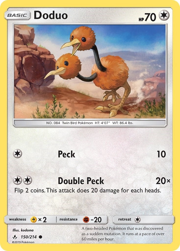 Image for Doduo (150/214) (SM - Unbroken Bonds) (SM10) - Pokemon